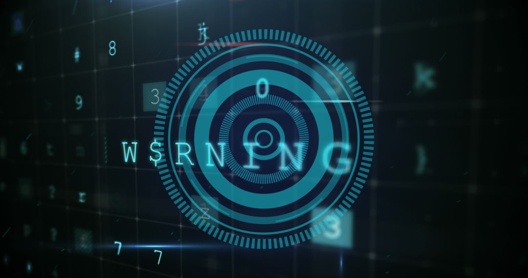Cybersecurity Alert Digital Code Interface Background
