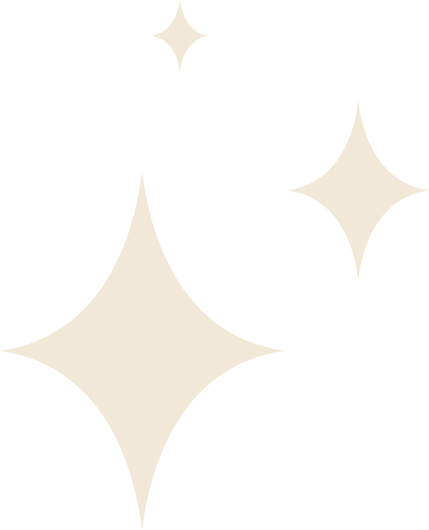Four-Pointed Sparkle Icons Over Transparent Background