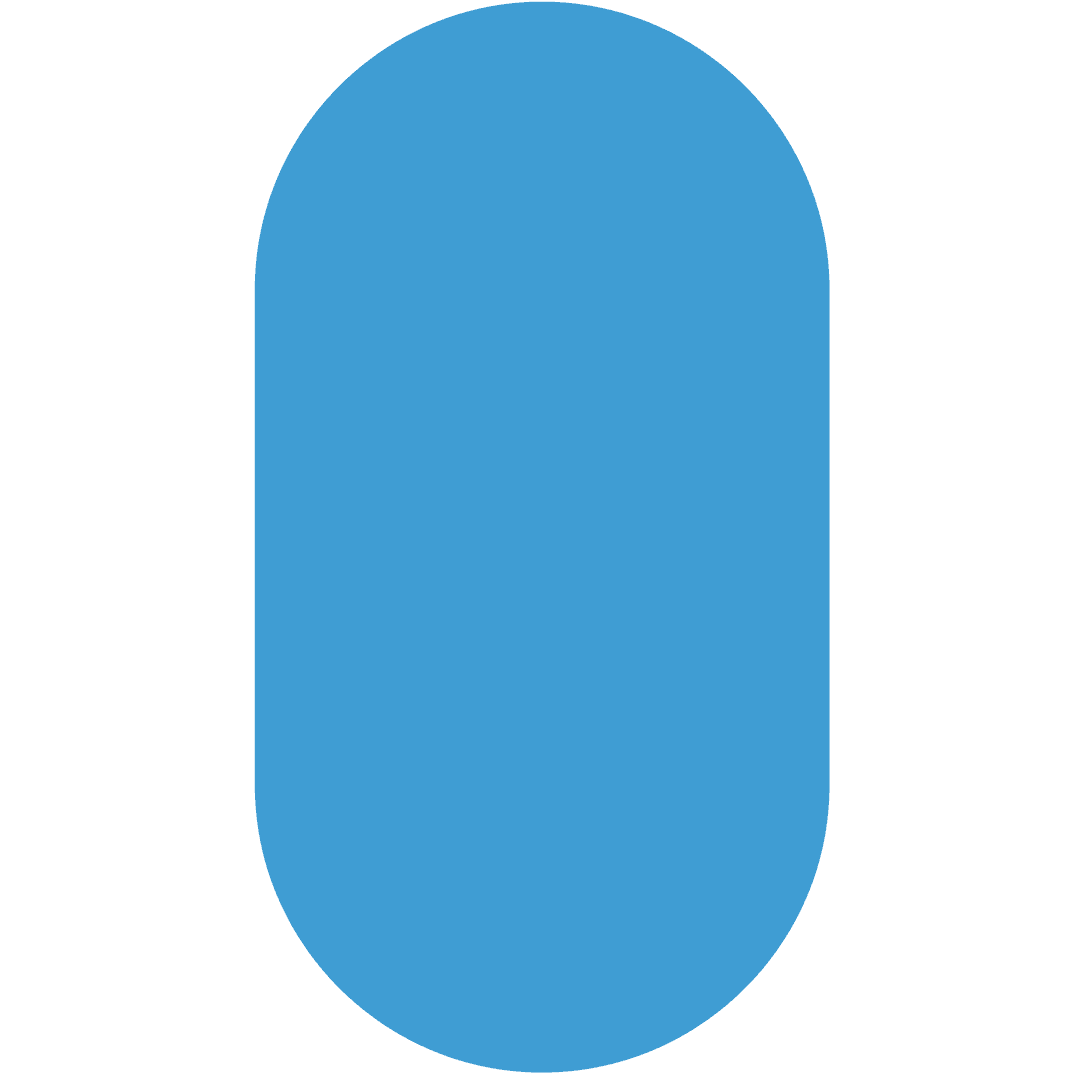 Minimalist Blue Abstract Shape on Transparent Background