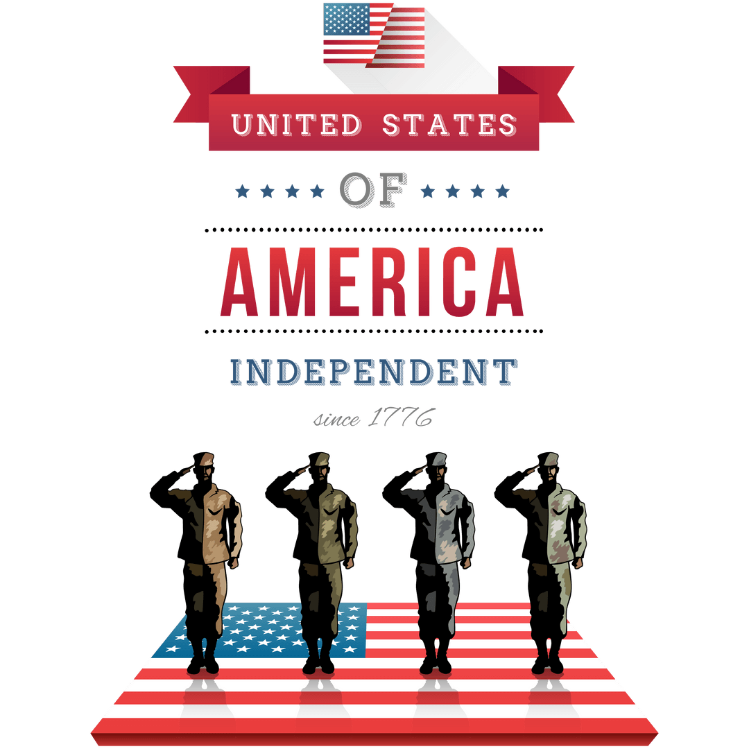 USA Independence Day Patriotic Transparent Illustration