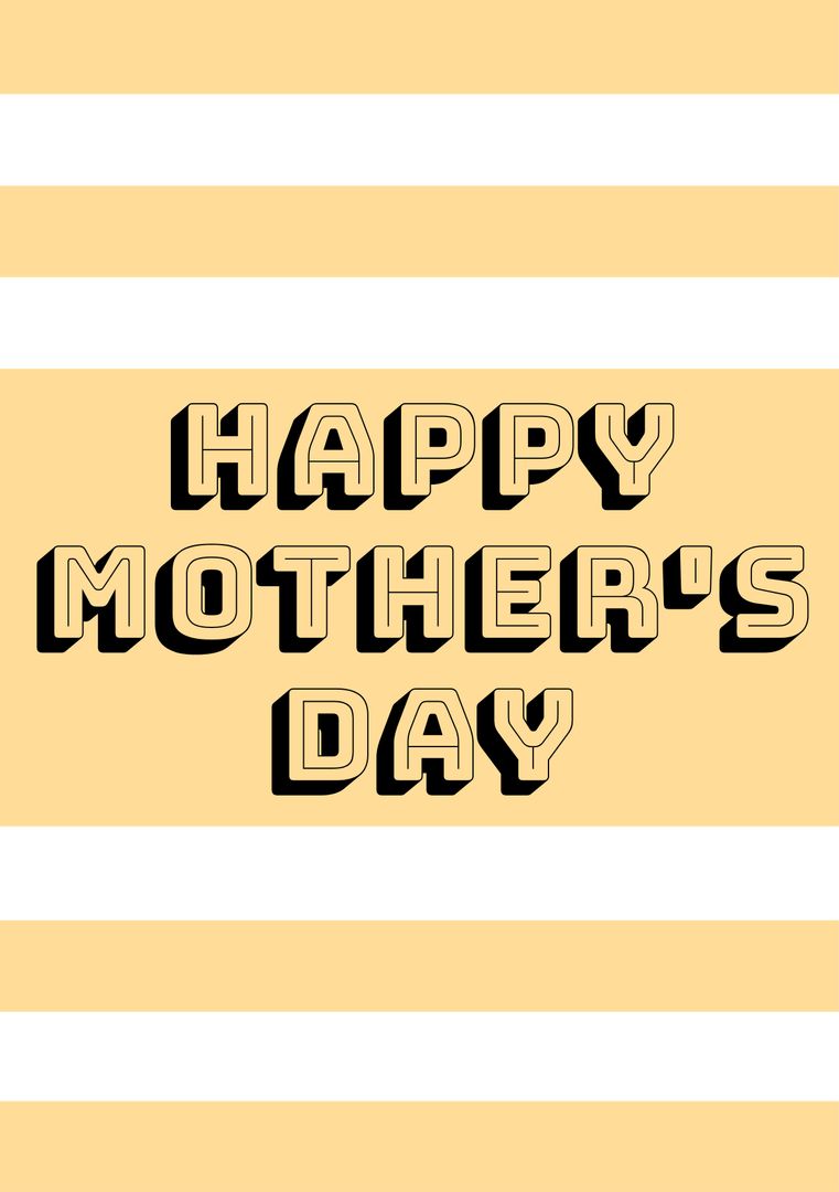 Bold Happy Mother's Day Text on Warm Background