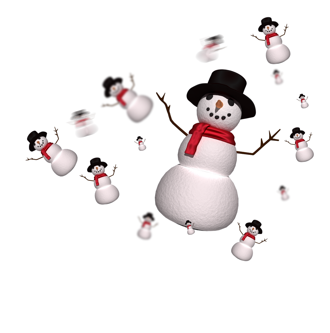 Digital Illustration of Snowmen with Scarfs on Transparent Background Isolated - Download Free Stock Images Pikwizard.com