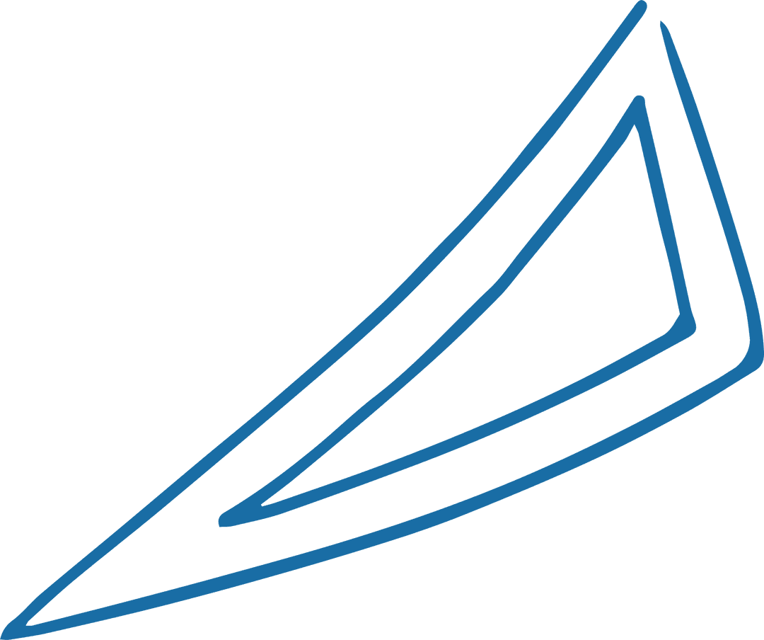 Linear Paper Airplane Sketch on Transparent Background