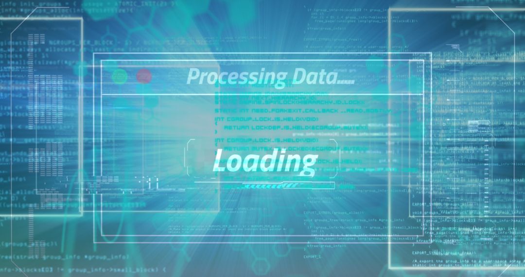 Data Processing with Coding Elements and Loading Screen - Free Images, Stock Photos and Pictures on Pikwizard.com