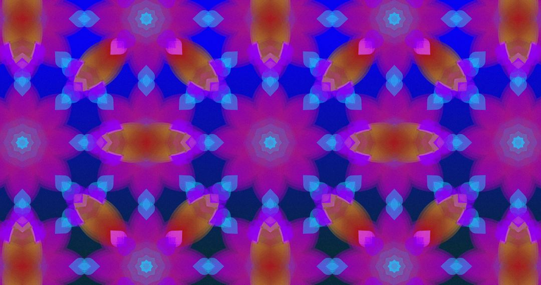 Seamless Kaleidoscope Pattern in Vivid Colors