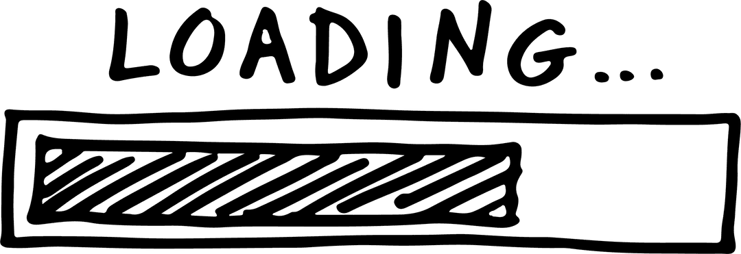 Loading and Progress Bar Illustration on Transparent Background