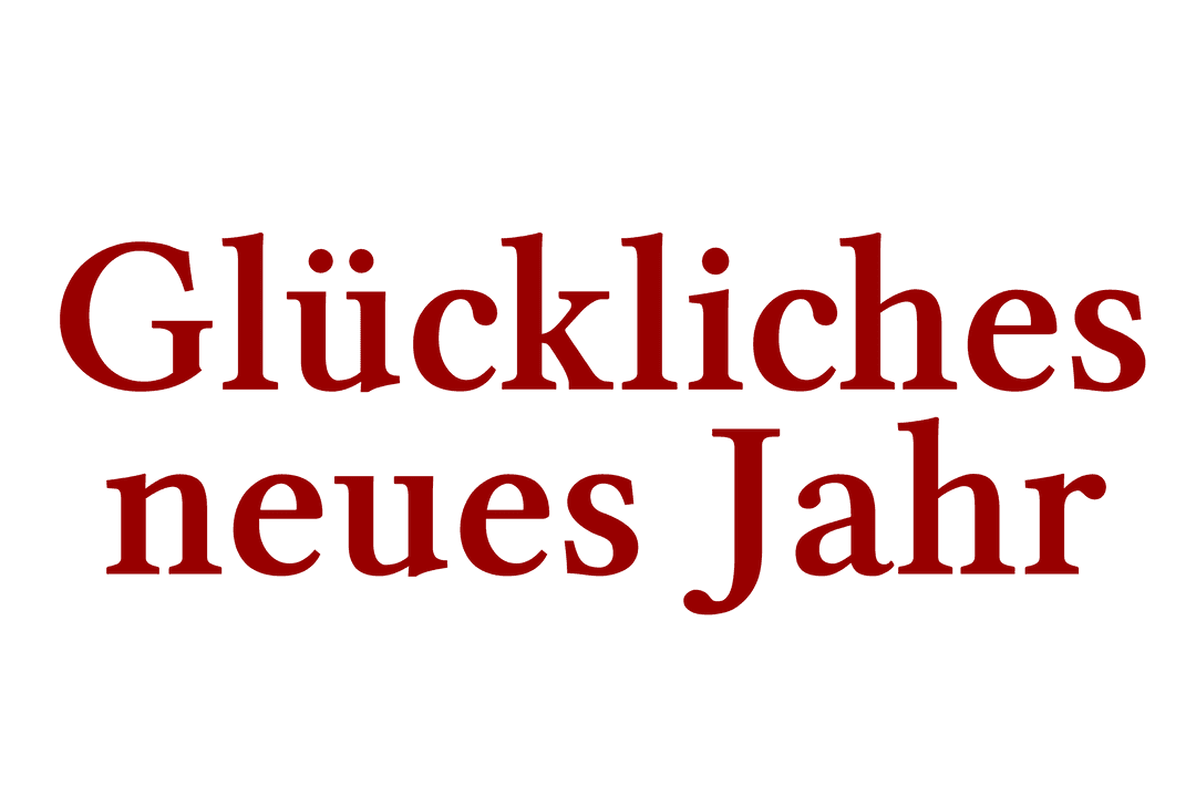 Transparent German 'Happy New Year' Text for Festive Designs
