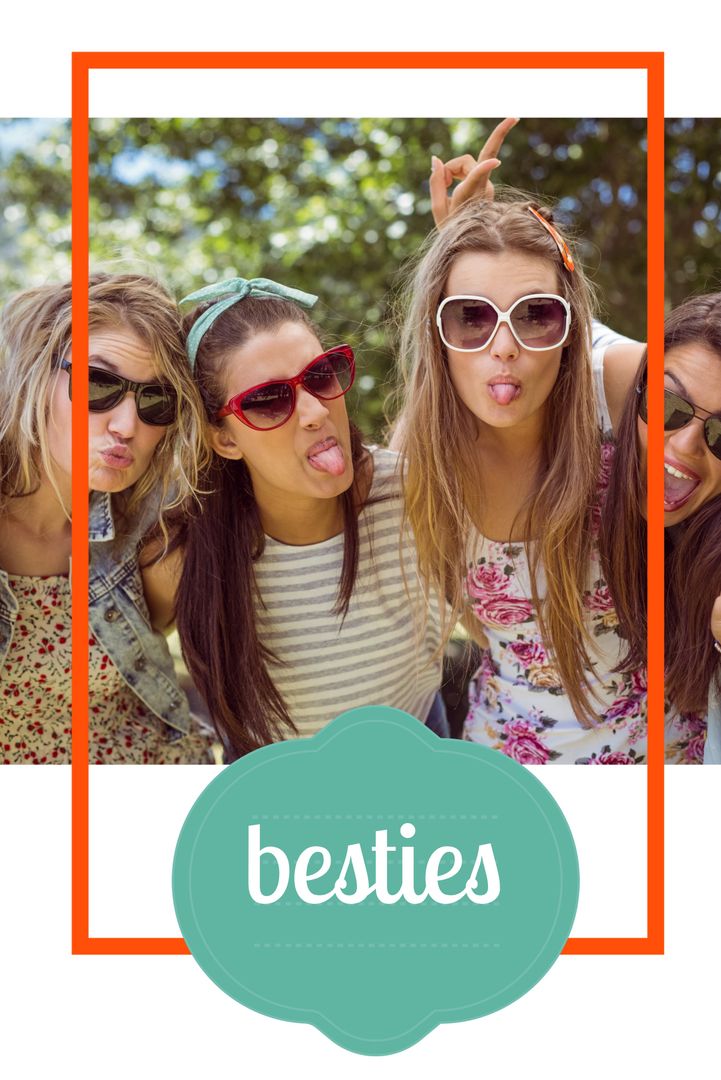 Playful Friends Enjoying Moment Together Outdoors