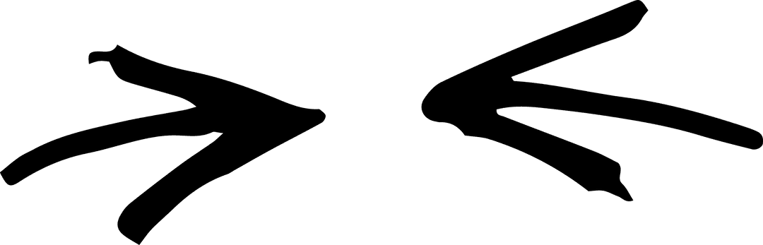 Opposite Arrows on Transparent Background for Direction and Choice Concepts