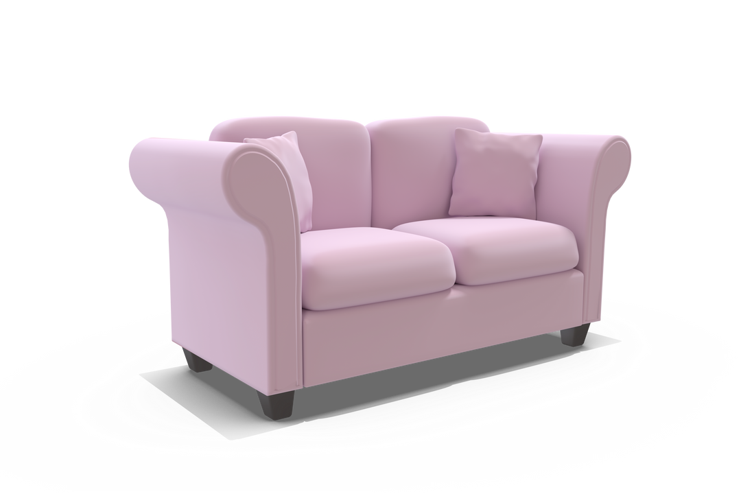 Stylish Pink Sofa Isolated on Transparent Background - Download Free Stock Images Pikwizard.com