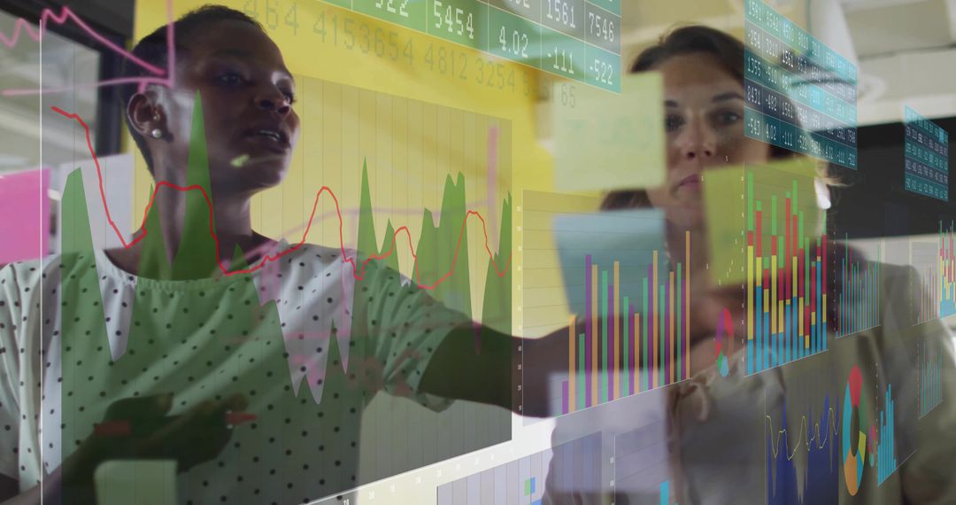 Collaborating on data visualization using glass planning wall and sticky notes
