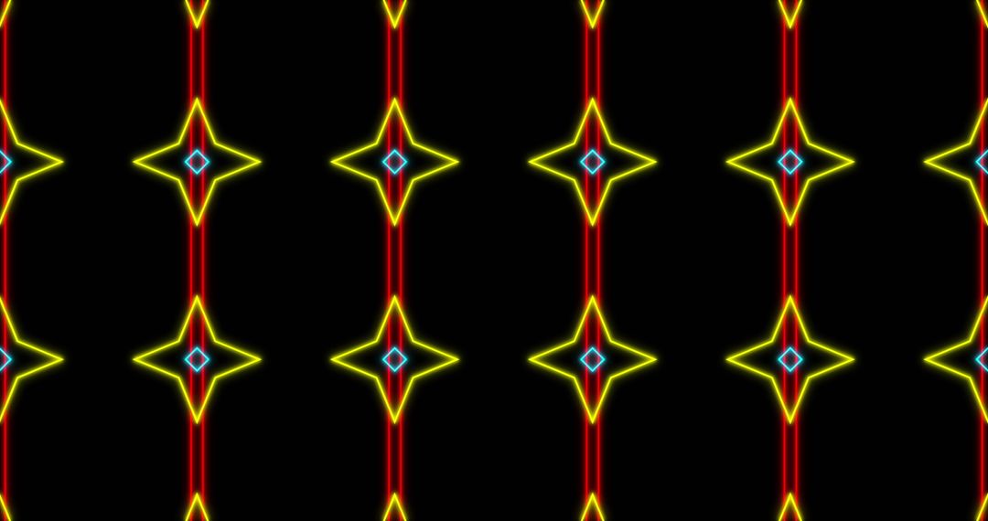 Kaleidoscope Neon Pattern in Hypnotic Motion Loop