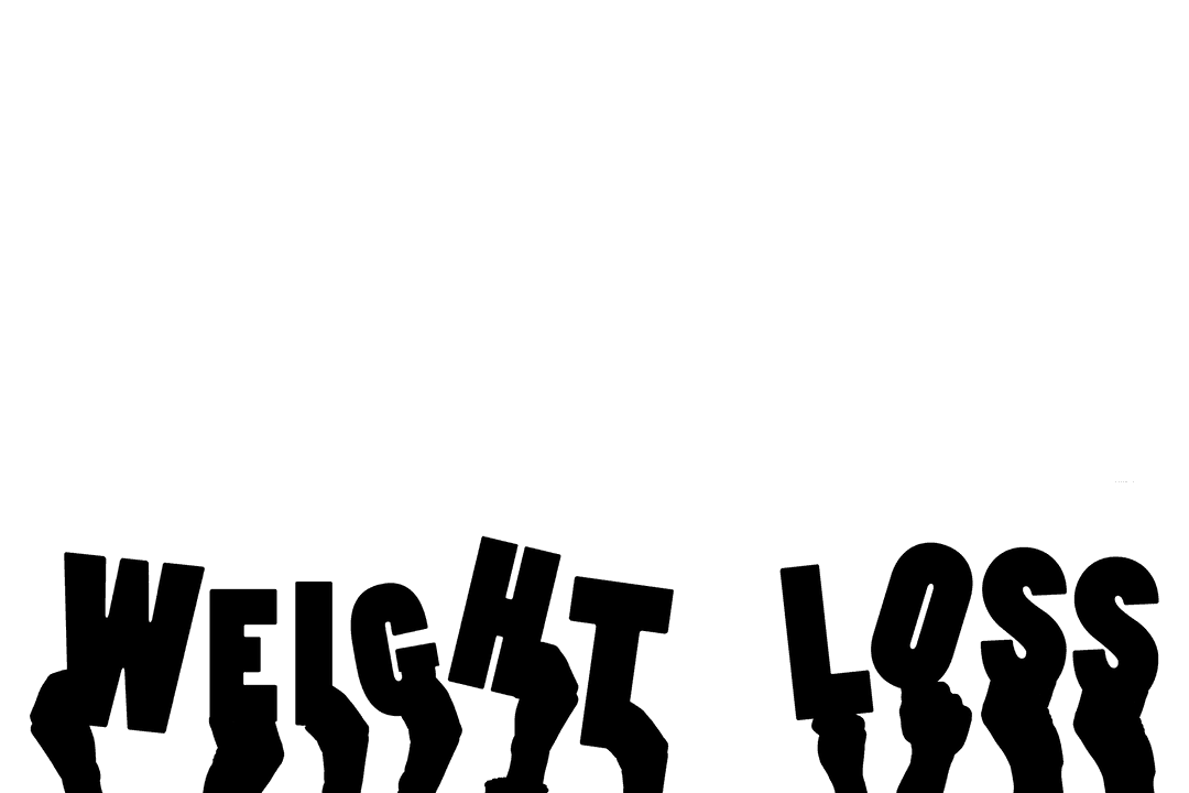 Transparent Hands Holding Weight Loss Concept Text