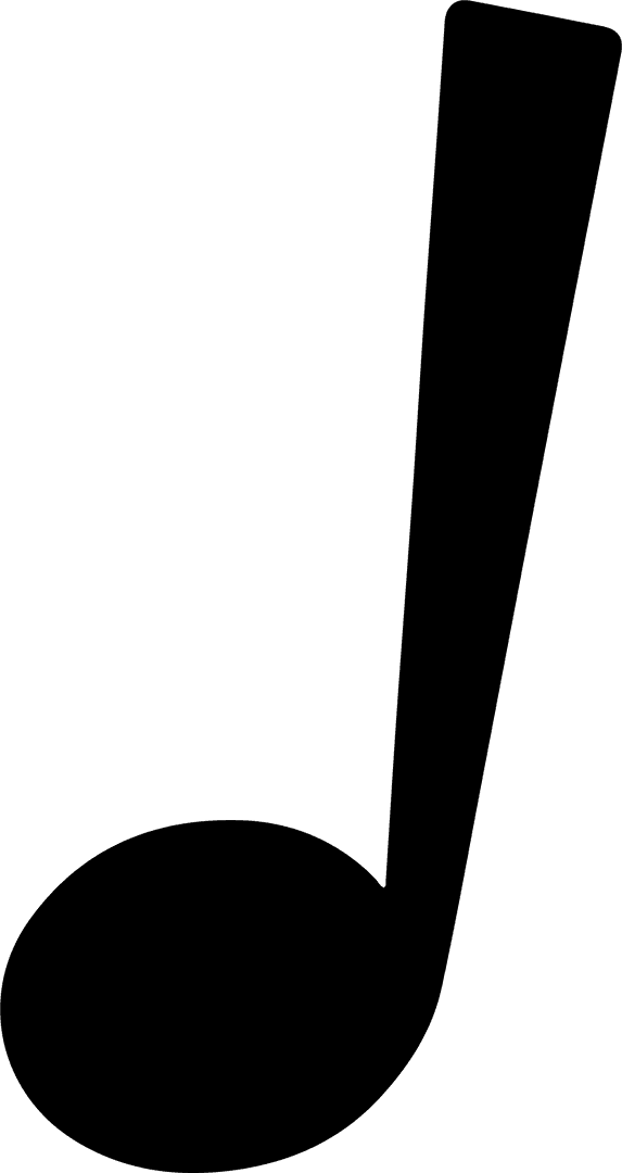 Transparent Background Black Eighth Musical Note Icon Vector