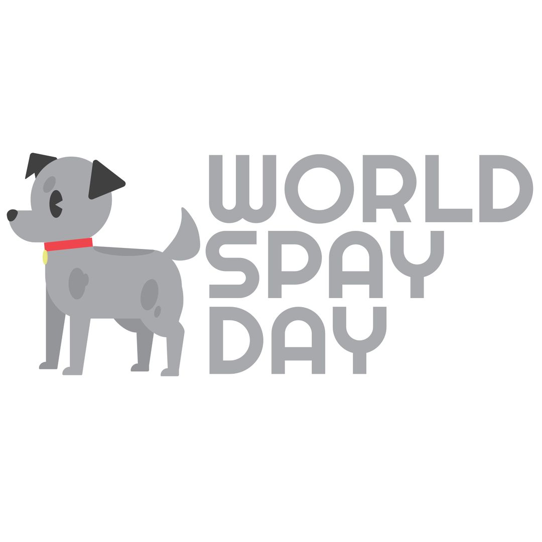 World Spay Day Awareness with Cute Cartoon Dog
