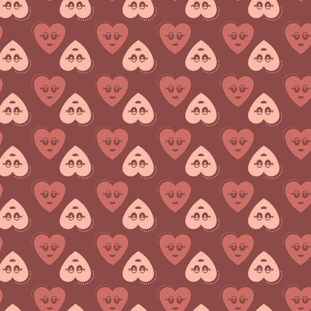 Transparent Background Heart Pattern Illustration