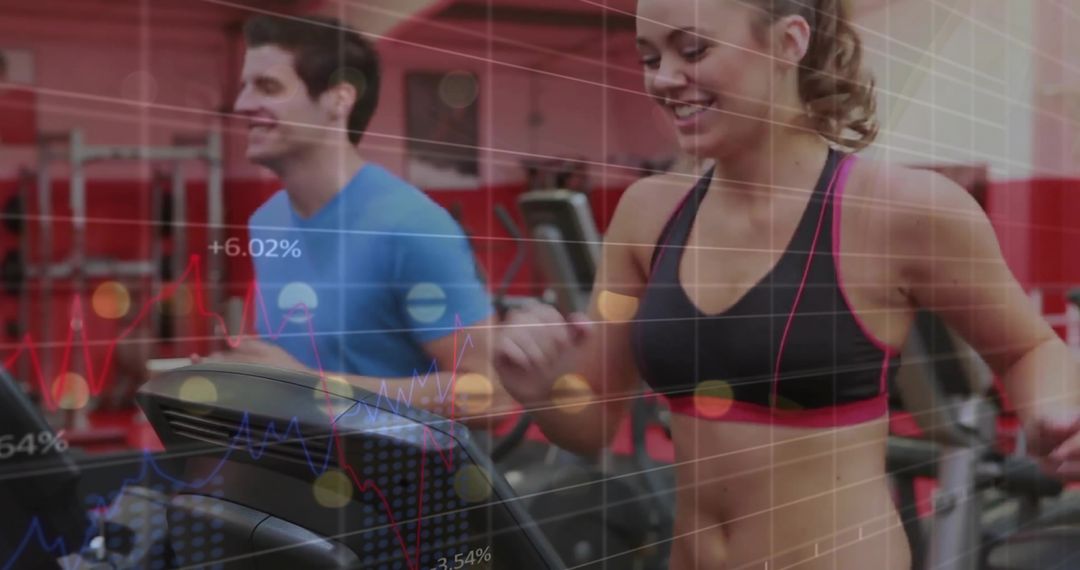 Athletic Individuals Exercising in Modern Fitness Center