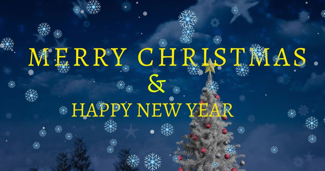 Christmas and New Year Festive Snowflake Banner