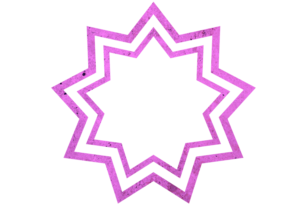 Vibrant Pink Geometric Star Transparent Vector