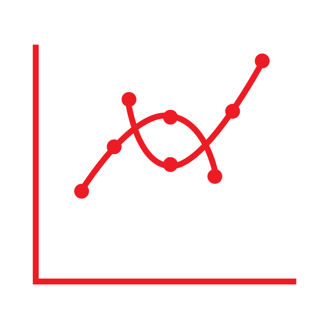 Red Line Graph Data Analytics on Transparent Background - Download Free Stock Images Pikwizard.com