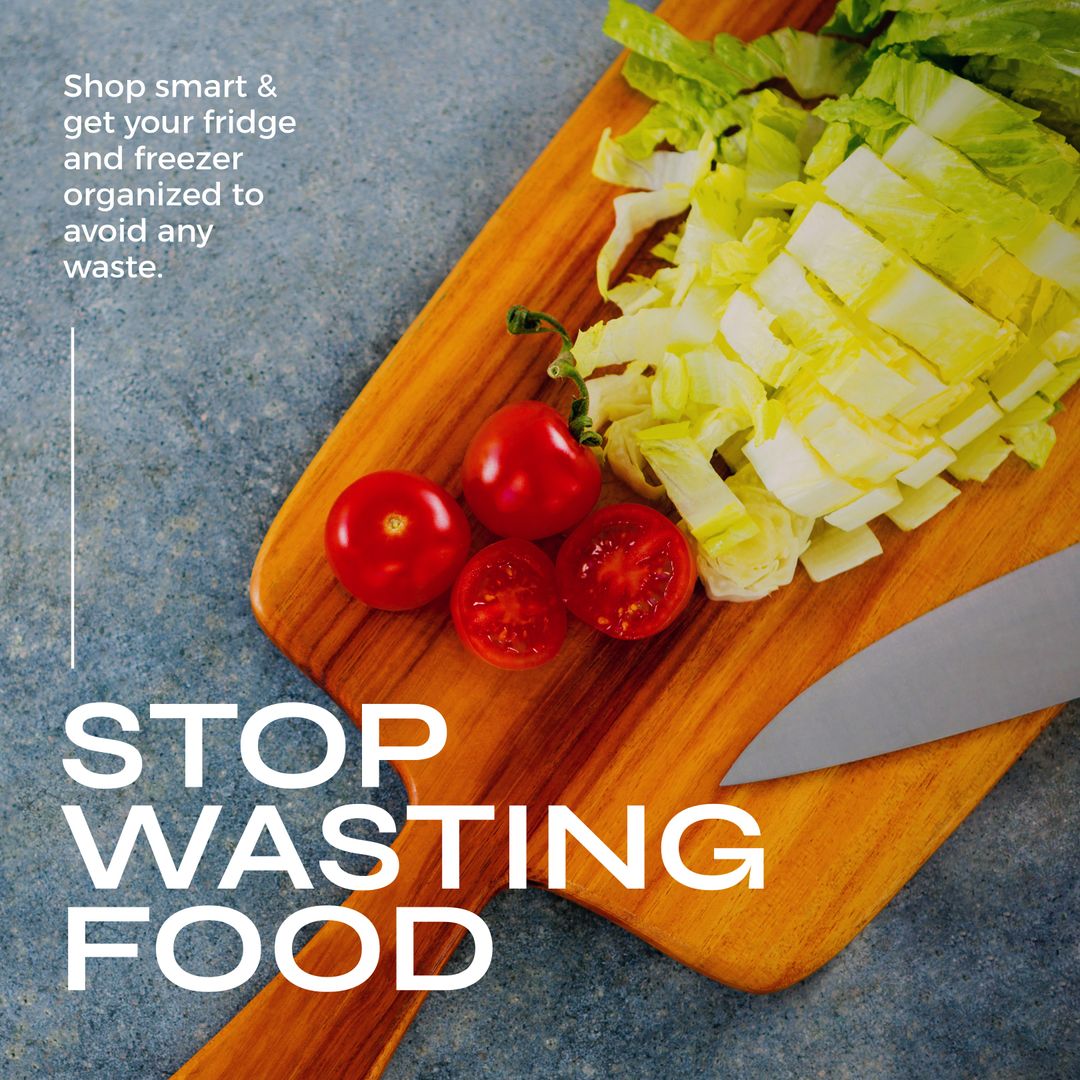 Food Waste Reduction Concept with Fresh Vegetables and Chopping Board