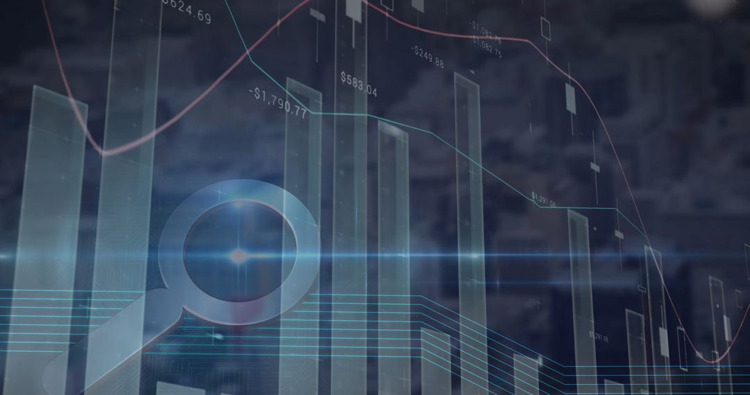 Digital Financial Data Analysis Background Concept