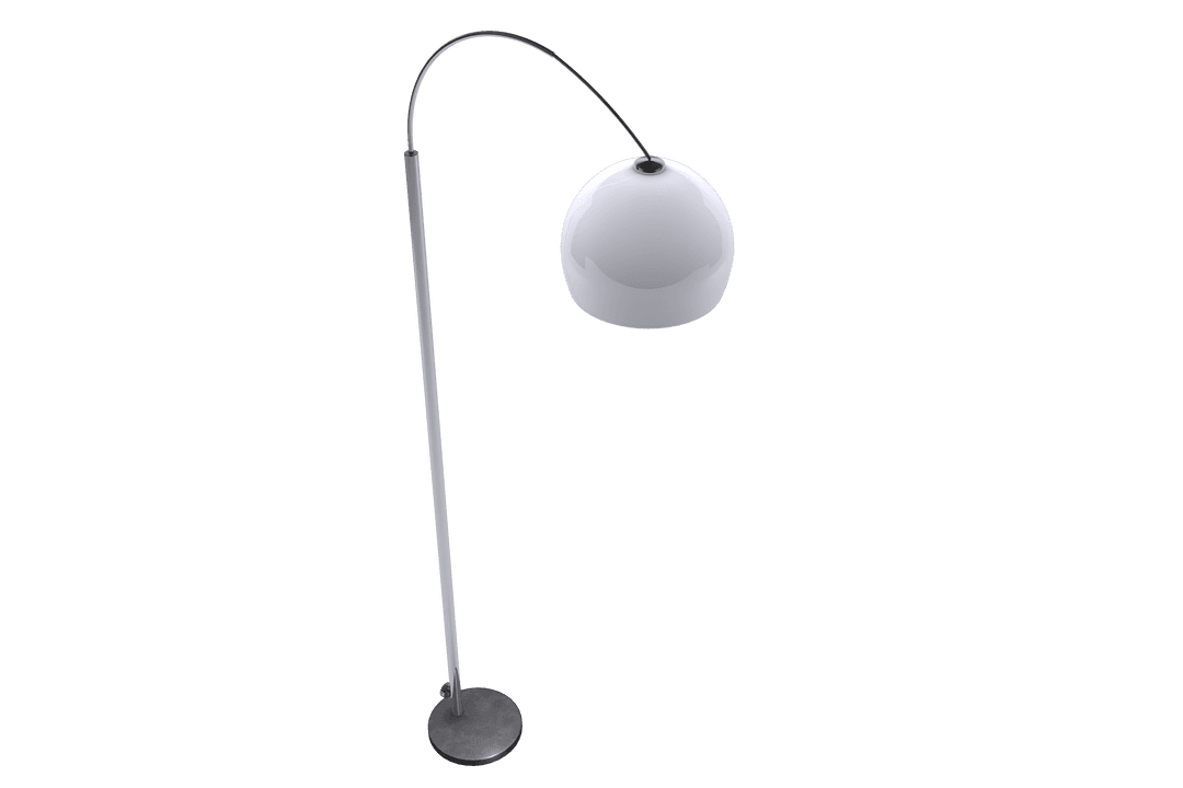 Modern Standing Lamp on Transparent Background for Interior Design