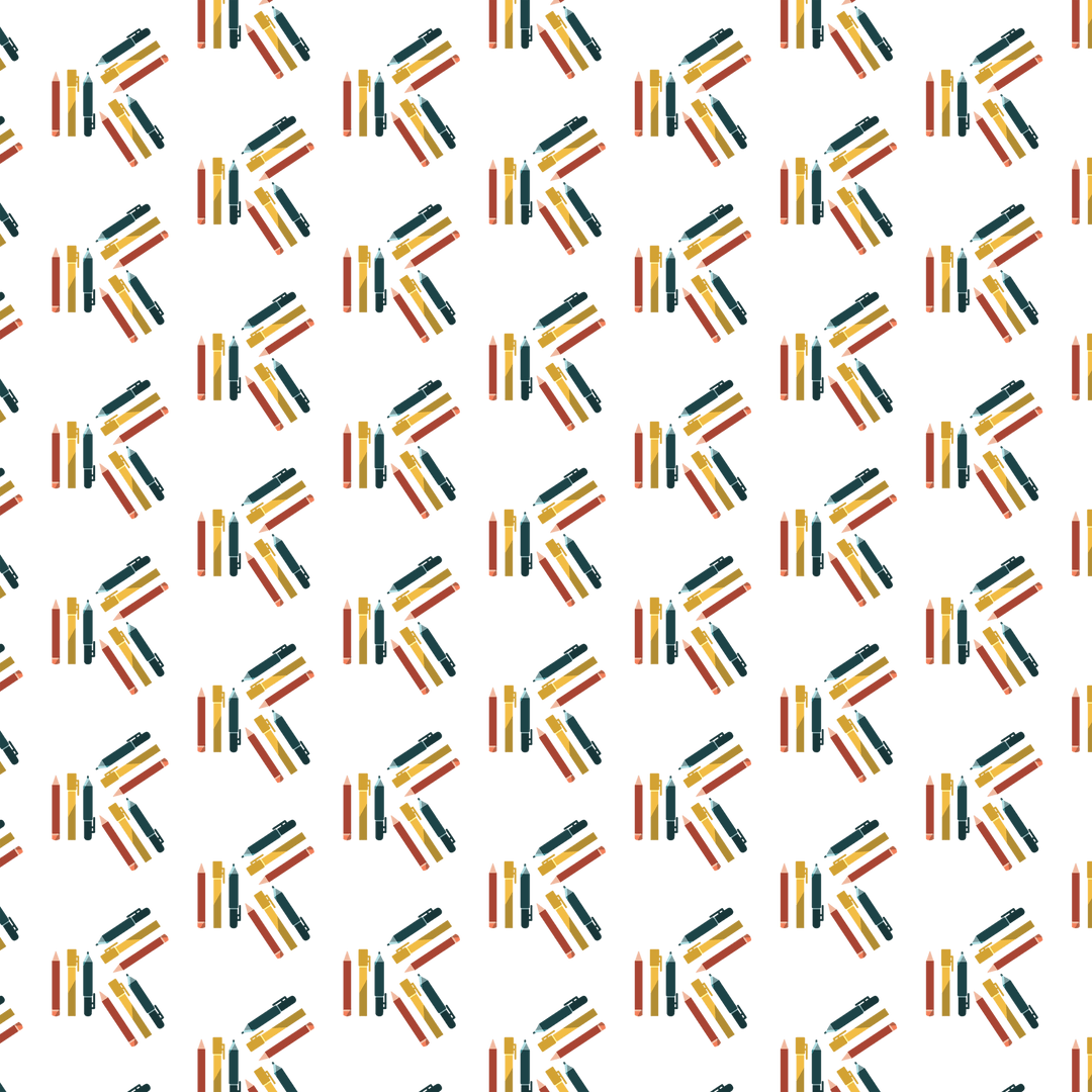 Seamless Colorful Striped Pattern on Transparent Background