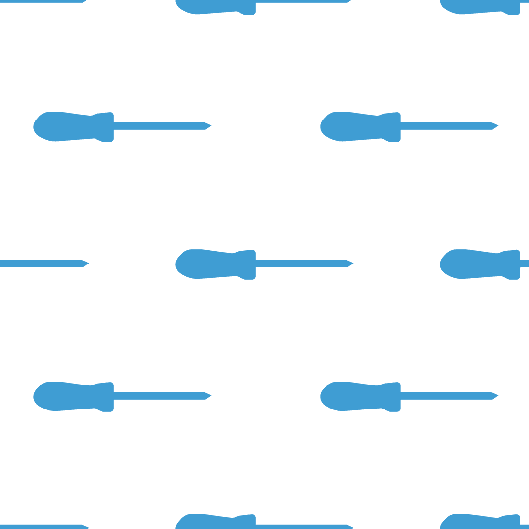 Seamless Blue Screwdriver Pattern on Transparent Background