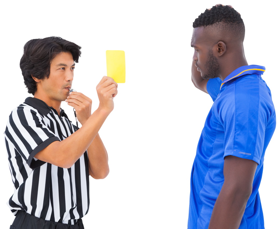 Transparent Background Soccer Referee Issuing Yellow Card - Download Free Stock Images Pikwizard.com