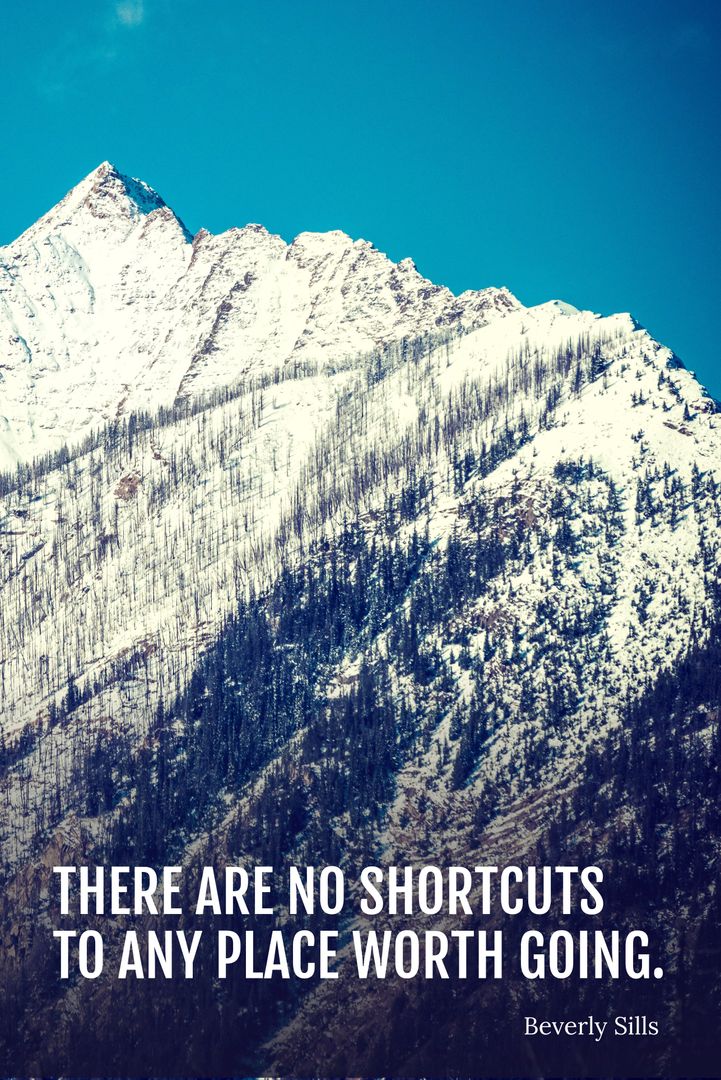 Snow-Capped Mountain Peak Inspiring Journey with Quote - Download Free Stock Templates Pikwizard.com