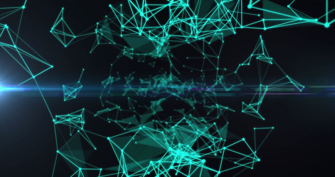 Abstract Geometric Network with Light Burst in Dark Space