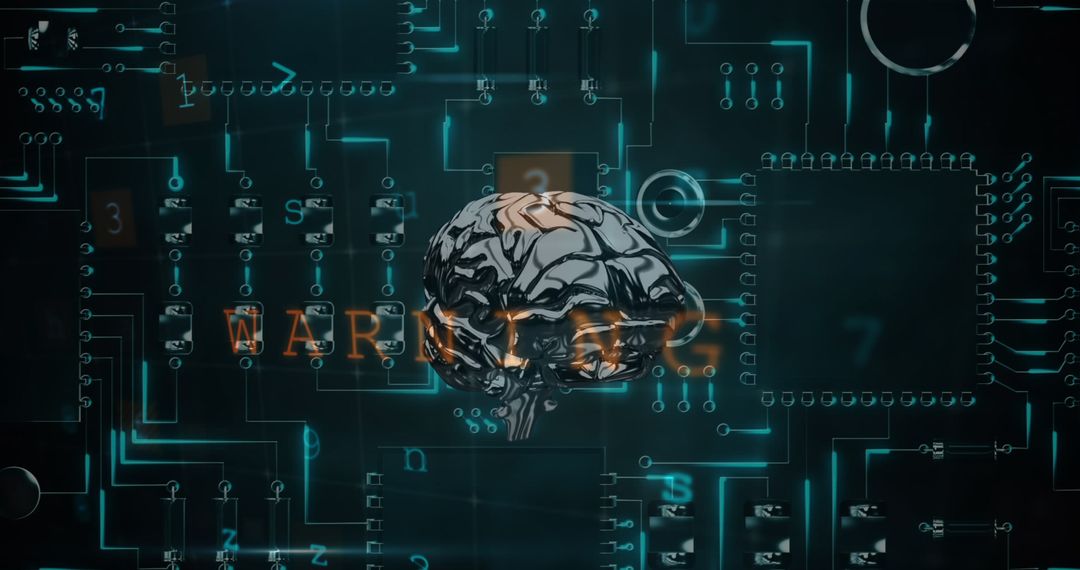 Digital Brain with Circuit Board