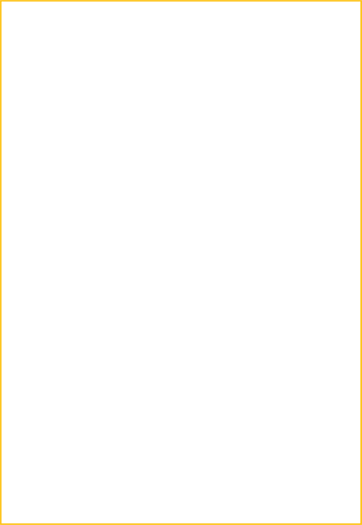 Yellow Frame Illustration on Transparent Background with Copy Space