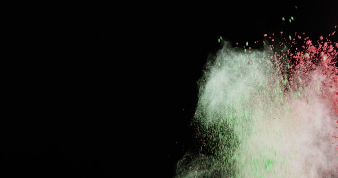 Colorful Powder Explosion with Black Background - Free Images, Stock Photos and Pictures on Pikwizard.com