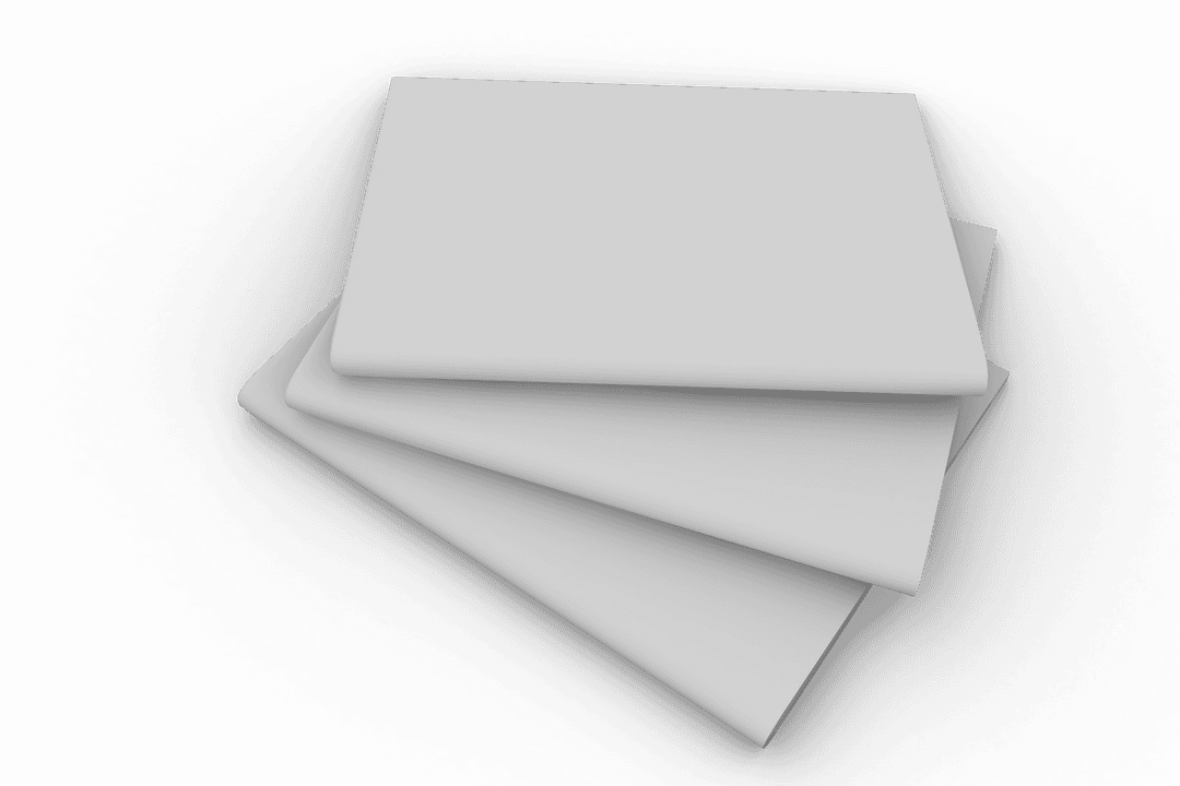 Stacked White Plates on Transparent Background