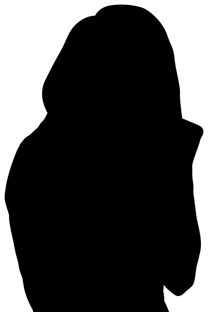 Woman Silhouette with Hands on Face Transparent Design