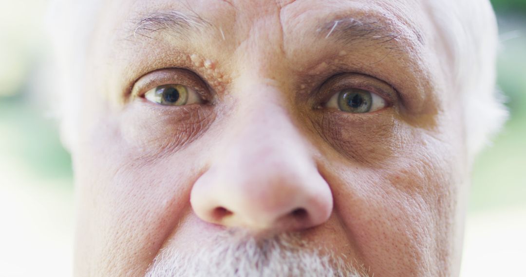 Close-up of Elderly Man's Face with Detailed Eyes and White Hair - Free Images, Stock Photos and Pictures on Pikwizard.com