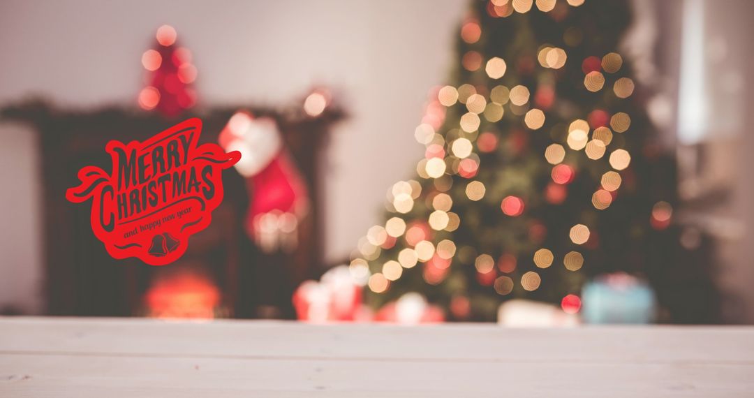 Festive Holiday Season Background with Christmas Tree