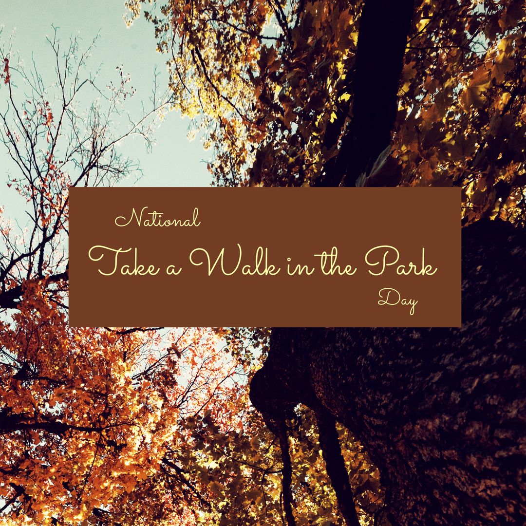 Autumn Forest Promoting National Walk in the Park Day