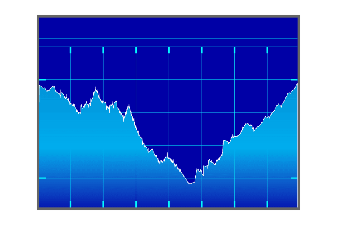 Blue Diagram Illustration on Transparent Background
