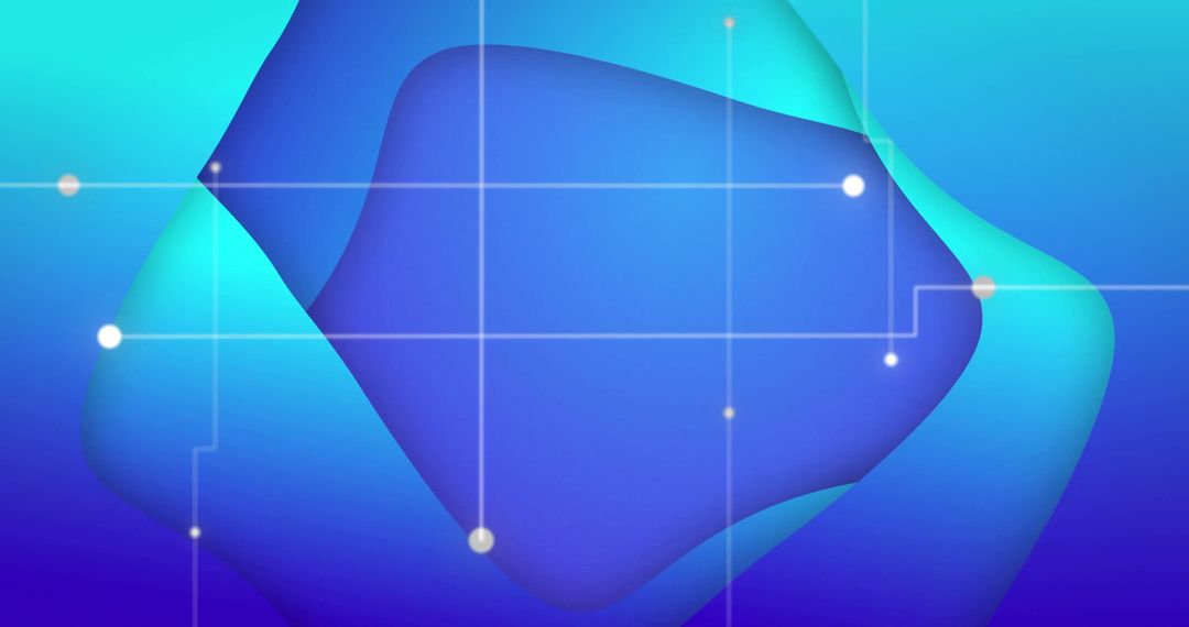 Futuristic Abstract Shapes with Glowing Connectors