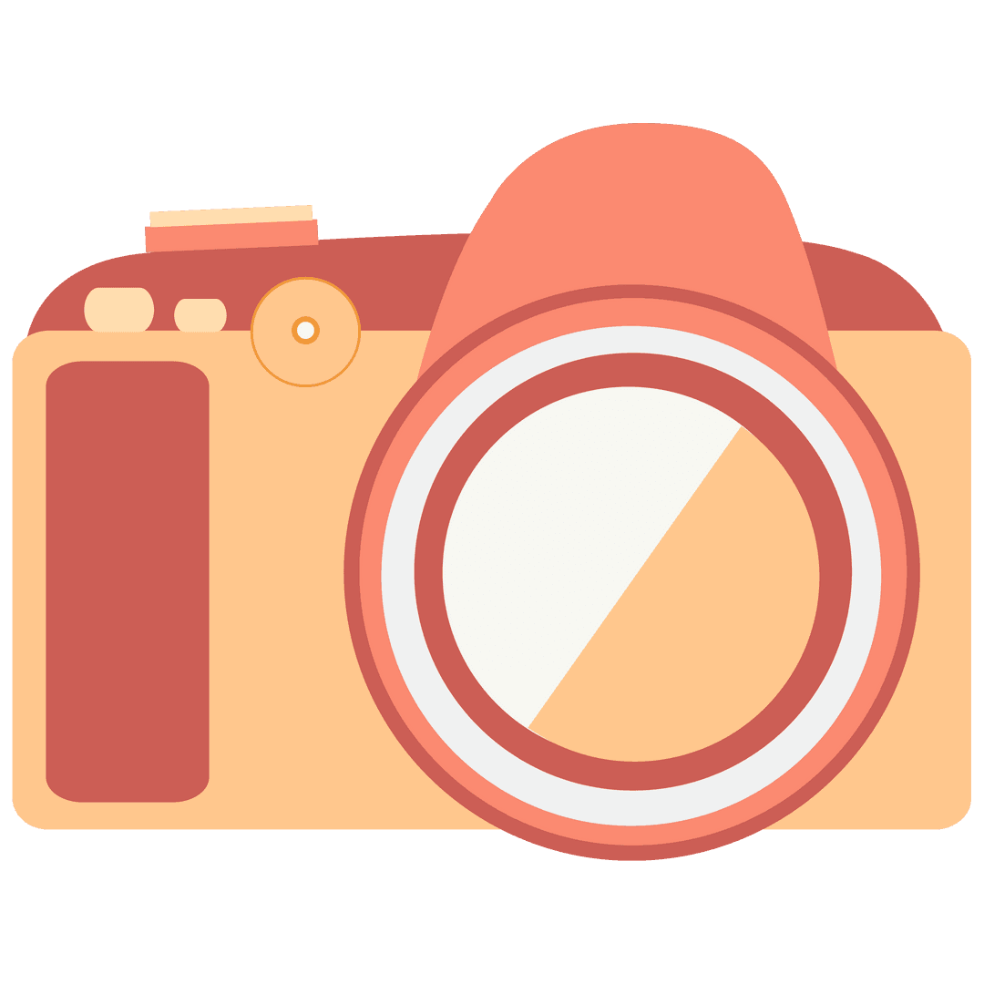 Digital Camera Illustration on Transparent Background