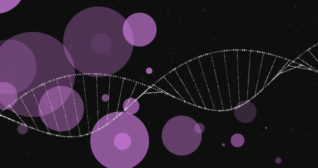 DNA Strand with Glowing Abstract Background