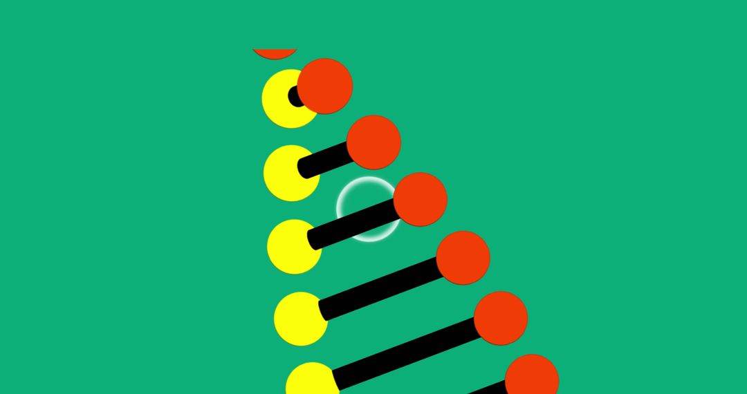 Abstract DNA Structure on Vibrant Green Background for Science and Tech Concepts