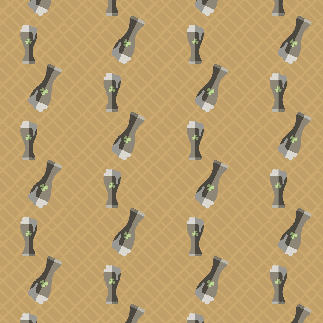 Seamless Beer Glass Pattern on Transparent Background