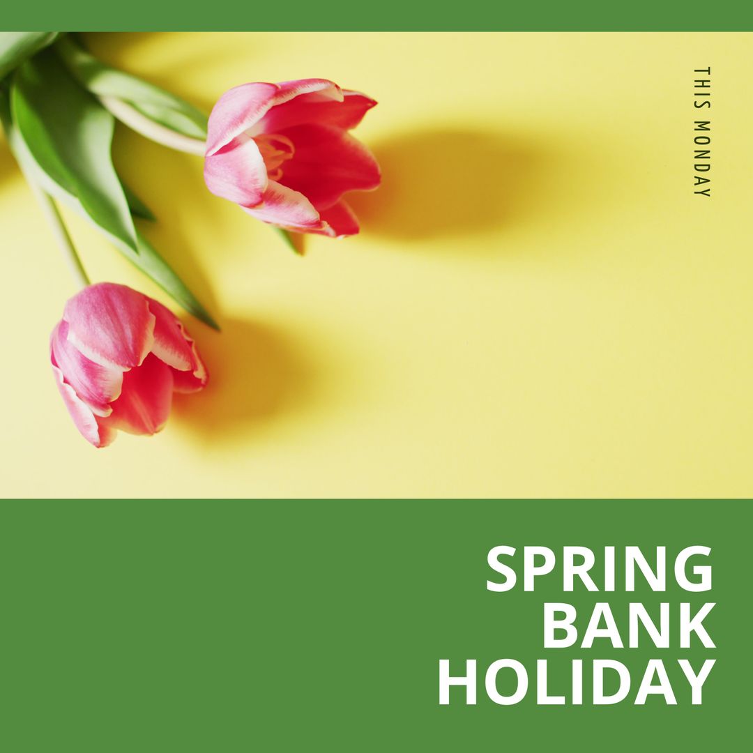 Spring Bank Holiday with Vibrant Tulips and Celebration Theme