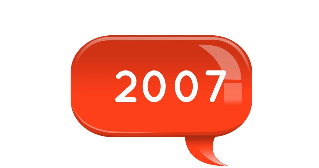 Red Notification Bubble with Number 2007