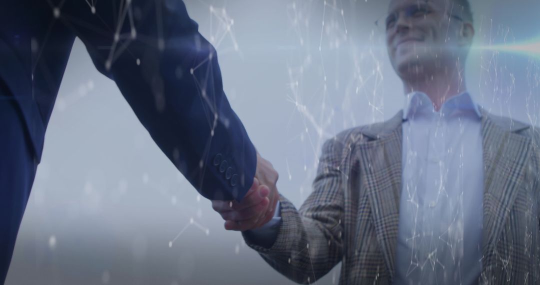 Internet Network Concept with Diverse Business People Handshake