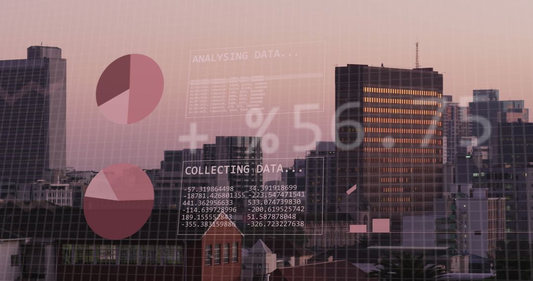 Investment Data Visualization over Urban Skyline